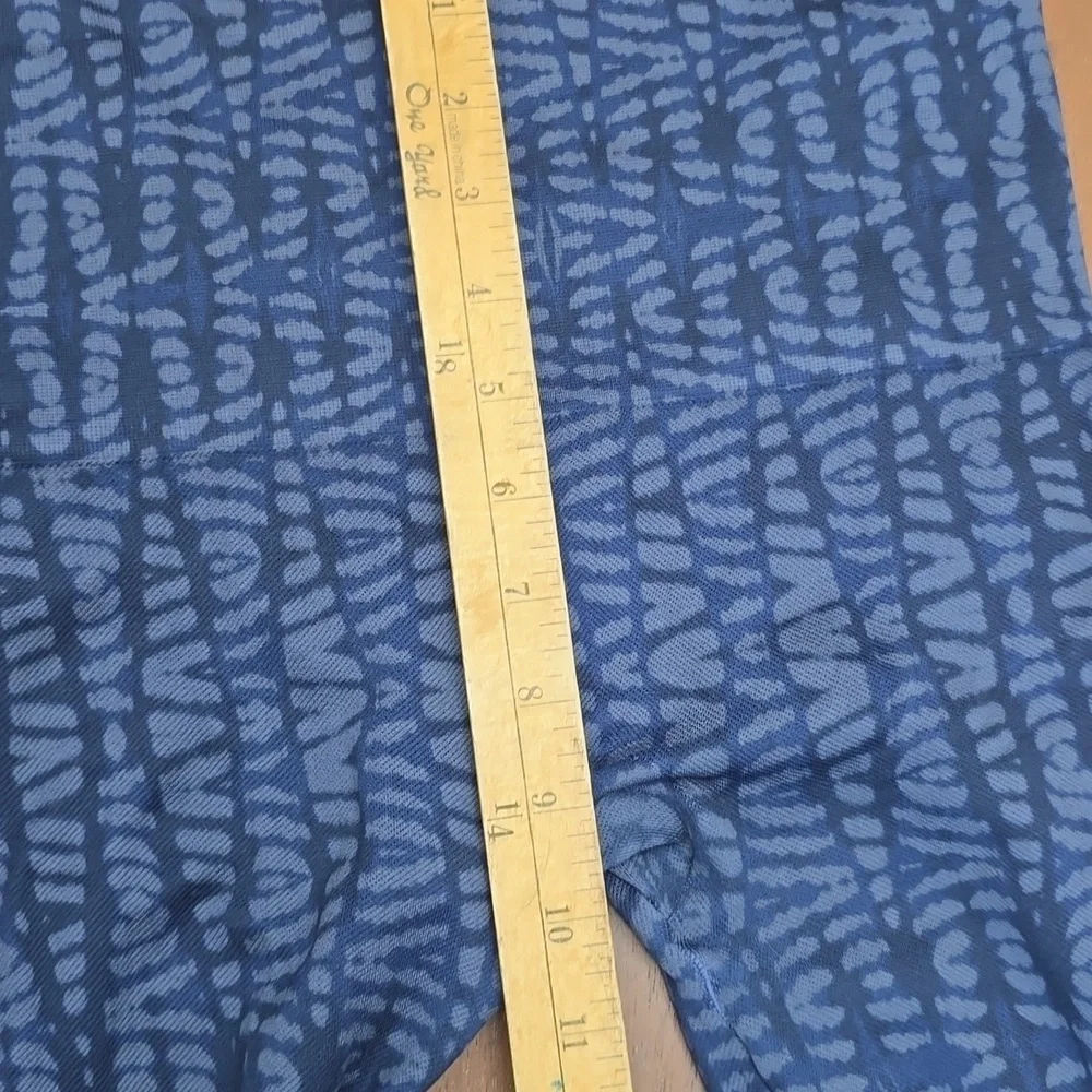 SPANX tights Navy Blue Pattern Sz M WIDE BAND HIGH WAISTED - Picture 5 of 6
